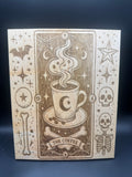 The Coffee - Tarot Card Laser Engraved Wood Sign (8" x 10")